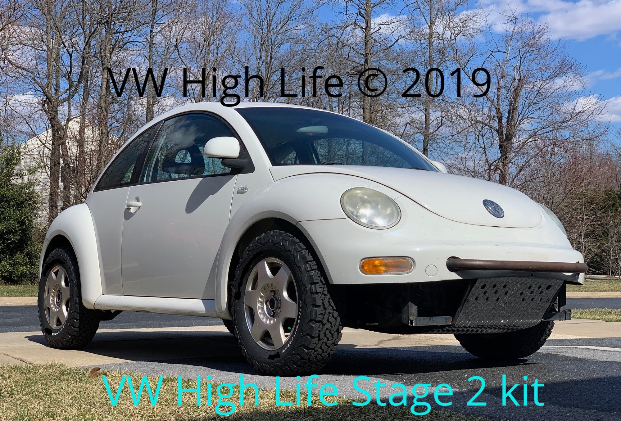 VW Beetle with 26 inch Off Road Tires lifted 2 inches in the rear & front 
